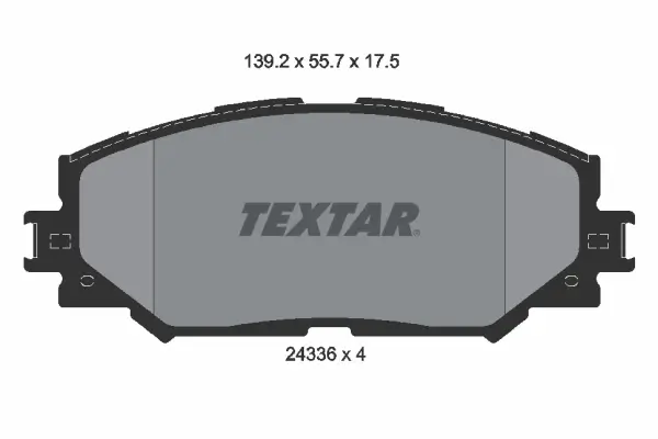 Bremsbelagsatz, Scheibenbremse Vorderachse TEXTAR 2433601