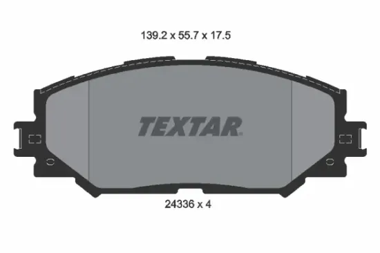 Bremsbelagsatz, Scheibenbremse Vorderachse TEXTAR 2433601 Bild Bremsbelagsatz, Scheibenbremse Vorderachse TEXTAR 2433601