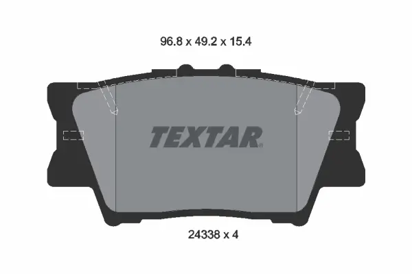 Bremsbelagsatz, Scheibenbremse Hinterachse TEXTAR 2433801