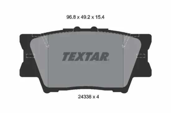Bremsbelagsatz, Scheibenbremse Hinterachse TEXTAR 2433801 Bild Bremsbelagsatz, Scheibenbremse Hinterachse TEXTAR 2433801