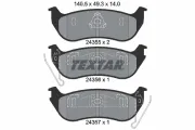 Bremsbelagsatz, Scheibenbremse Hinterachse TEXTAR 2435501