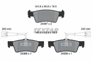 Bremsbelagsatz, Scheibenbremse Hinterachse TEXTAR 2436701