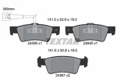 Bremsbelagsatz, Scheibenbremse Hinterachse TEXTAR 2436801