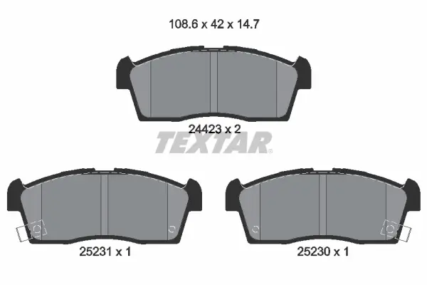 Bremsbelagsatz, Scheibenbremse Vorderachse TEXTAR 2442302