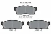 Bremsbelagsatz, Scheibenbremse Vorderachse TEXTAR 2442302