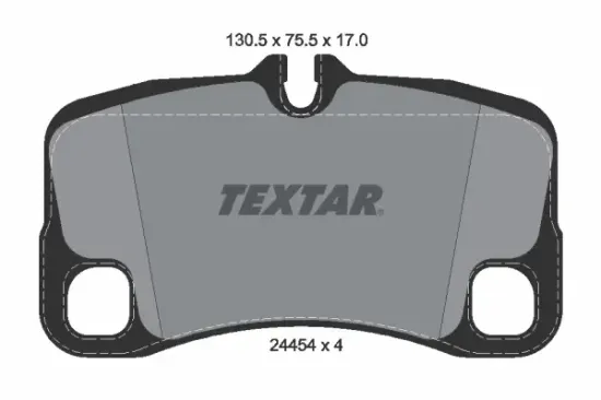 Bremsbelagsatz, Scheibenbremse Hinterachse TEXTAR 2445403 Bild Bremsbelagsatz, Scheibenbremse Hinterachse TEXTAR 2445403