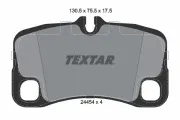 Bremsbelagsatz, Scheibenbremse Hinterachse TEXTAR 2445401