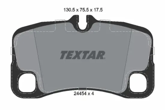 Bremsbelagsatz, Scheibenbremse Hinterachse TEXTAR 2445401 Bild Bremsbelagsatz, Scheibenbremse Hinterachse TEXTAR 2445401