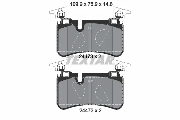 Bremsbelagsatz, Scheibenbremse Hinterachse TEXTAR 2447301