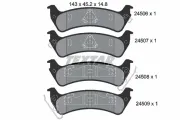 Bremsbelagsatz, Scheibenbremse Hinterachse TEXTAR 2450601