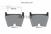 Bremsbelagsatz, Scheibenbremse Vorderachse TEXTAR 2451601