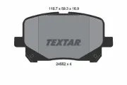 Bremsbelagsatz, Scheibenbremse Vorderachse TEXTAR 2452201