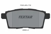 Bremsbelagsatz, Scheibenbremse Hinterachse TEXTAR 2454501