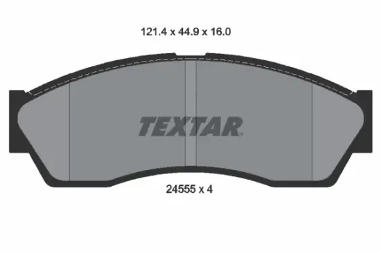 Bremsbelagsatz, Scheibenbremse Vorderachse TEXTAR 2455501 Bild Bremsbelagsatz, Scheibenbremse Vorderachse TEXTAR 2455501