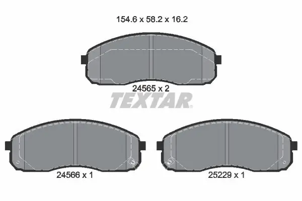 Bremsbelagsatz, Scheibenbremse Vorderachse TEXTAR 2456501