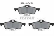 Bremsbelagsatz, Scheibenbremse Hinterachse TEXTAR 2457401