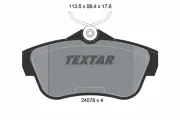 Bremsbelagsatz, Scheibenbremse Hinterachse TEXTAR 2457803