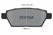Bremsbelagsatz, Scheibenbremse Hinterachse TEXTAR 2458102