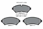 Bremsbelagsatz, Scheibenbremse Vorderachse TEXTAR 2461501