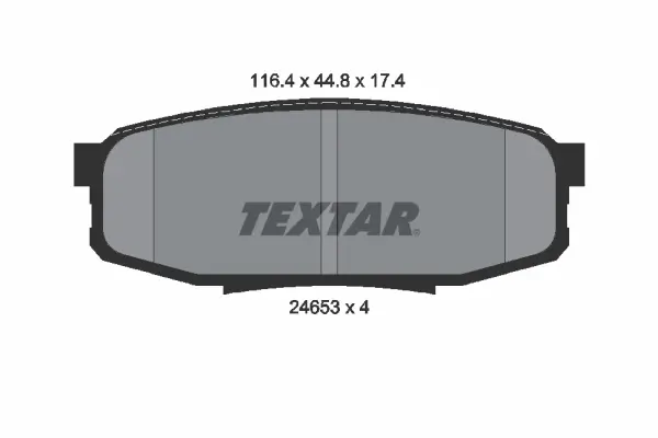 Bremsbelagsatz, Scheibenbremse Hinterachse TEXTAR 2465301