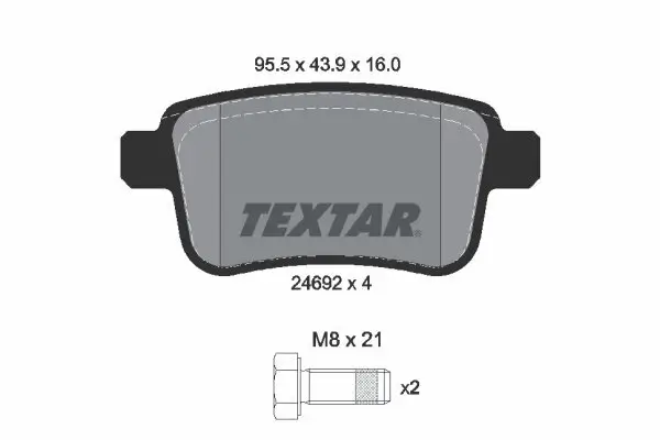 Bremsbelagsatz, Scheibenbremse TEXTAR 2469204