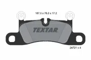 Bremsbelagsatz, Scheibenbremse Hinterachse TEXTAR 2472101