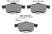 Bremsbelagsatz, Scheibenbremse Vorderachse TEXTAR 2472701