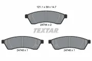 Bremsbelagsatz, Scheibenbremse Hinterachse TEXTAR 2474401