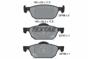 Bremsbelagsatz, Scheibenbremse Vorderachse TEXTAR 2479601