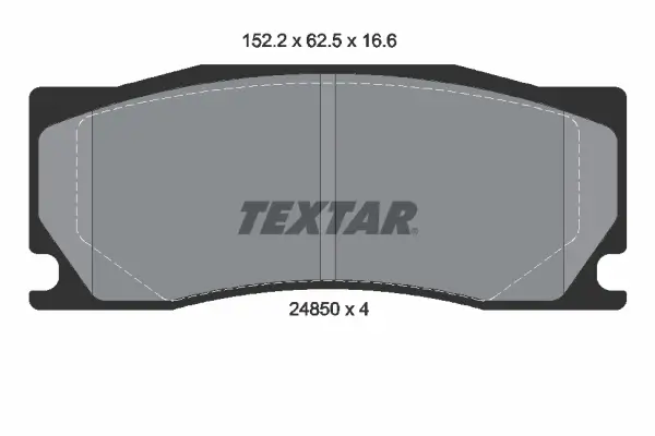 Bremsbelagsatz, Scheibenbremse Vorderachse TEXTAR 2485001