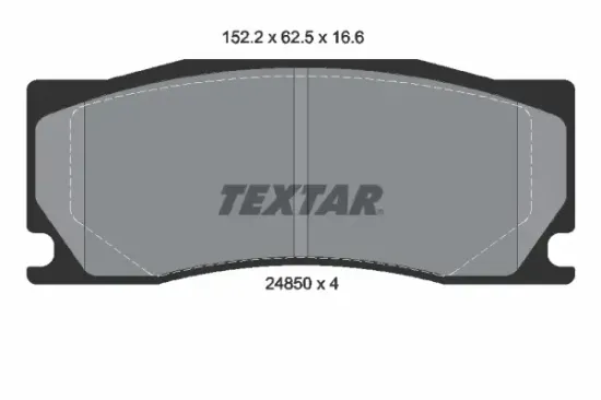 Bremsbelagsatz, Scheibenbremse Vorderachse TEXTAR 2485001 Bild Bremsbelagsatz, Scheibenbremse Vorderachse TEXTAR 2485001