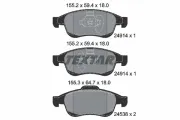 Bremsbelagsatz, Scheibenbremse Vorderachse TEXTAR 2491401