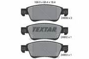Bremsbelagsatz, Scheibenbremse Vorderachse TEXTAR 2493001