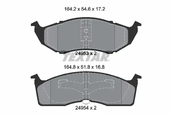 Bremsbelagsatz, Scheibenbremse Vorderachse TEXTAR 2495301