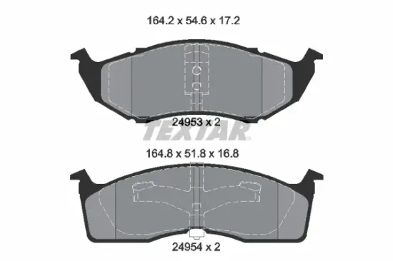 Bremsbelagsatz, Scheibenbremse Vorderachse TEXTAR 2495301 Bild Bremsbelagsatz, Scheibenbremse Vorderachse TEXTAR 2495301