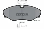 Bremsbelagsatz, Scheibenbremse Vorderachse TEXTAR 2497101
