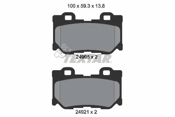 Bremsbelagsatz, Scheibenbremse Hinterachse TEXTAR 2499501