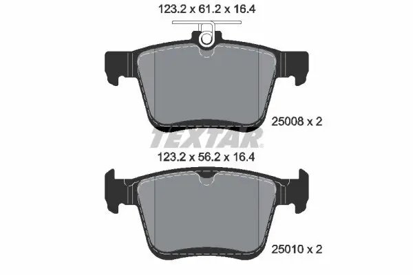 Bremsbelagsatz, Scheibenbremse TEXTAR 2500801