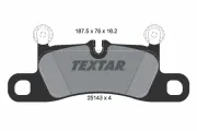 Bremsbelagsatz, Scheibenbremse Hinterachse TEXTAR 2514301