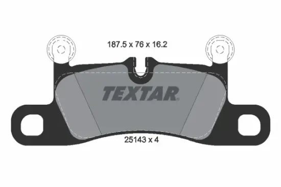 Bremsbelagsatz, Scheibenbremse Hinterachse TEXTAR 2514301 Bild Bremsbelagsatz, Scheibenbremse Hinterachse TEXTAR 2514301