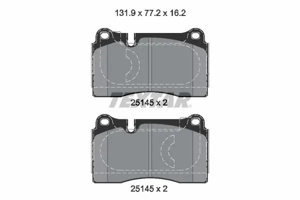 Bremsbelagsatz, Scheibenbremse Vorderachse TEXTAR 2514501