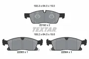 Bremsbelagsatz, Scheibenbremse Vorderachse TEXTAR 2519209