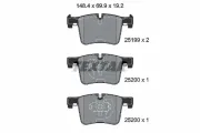 Bremsbelagsatz, Scheibenbremse Vorderachse TEXTAR 2519901