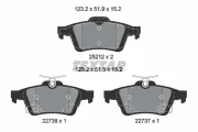 Bremsbelagsatz, Scheibenbremse Hinterachse TEXTAR 2521204