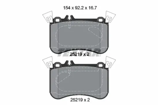 Bremsbelagsatz, Scheibenbremse Vorderachse TEXTAR 2521905 Bild Bremsbelagsatz, Scheibenbremse Vorderachse TEXTAR 2521905