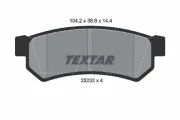 Bremsbelagsatz, Scheibenbremse Hinterachse TEXTAR 2523201
