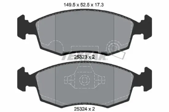 Bremsbelagsatz, Scheibenbremse TEXTAR 2532301 Bild Bremsbelagsatz, Scheibenbremse TEXTAR 2532301