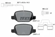 Bremsbelagsatz, Scheibenbremse Hinterachse TEXTAR 2534701