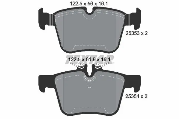 Bremsbelagsatz, Scheibenbremse TEXTAR 2535301