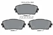 Bremsbelagsatz, Scheibenbremse Vorderachse TEXTAR 2536501